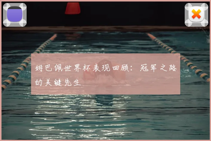姆巴佩世界杯表现回顾：冠军之路的关键先生
